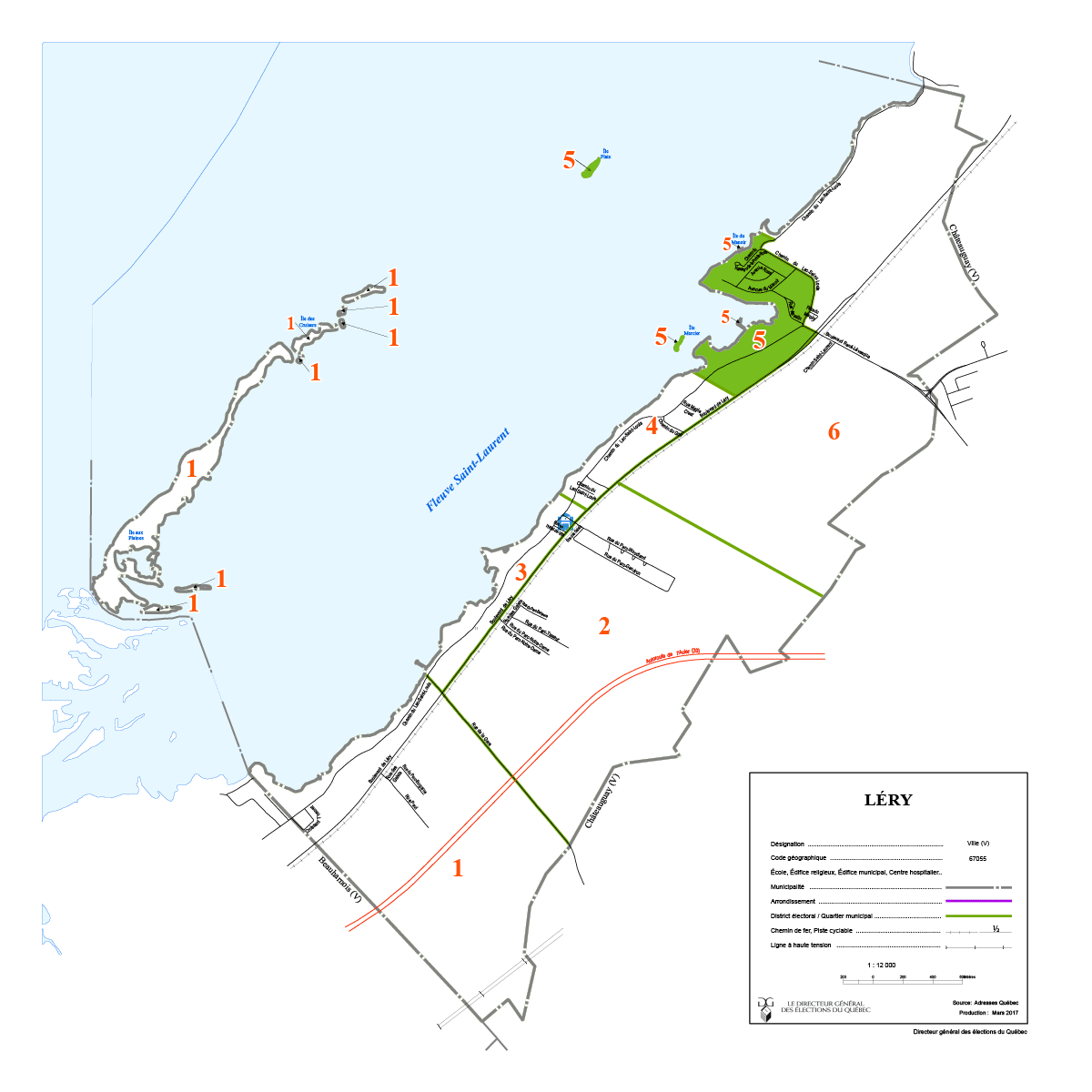 Carte du district 5 - du Manoir